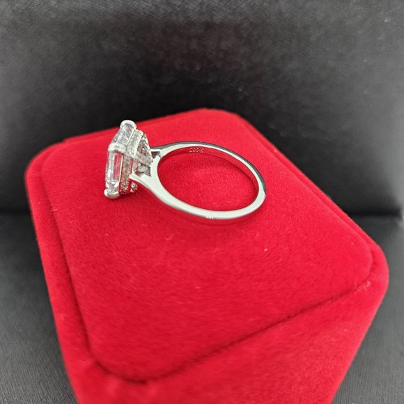 CGSRING  4 Carat Radiant Cut Solitaire Moissanite Ring Size 6.5 (NWOT) - Picture 6 of 13